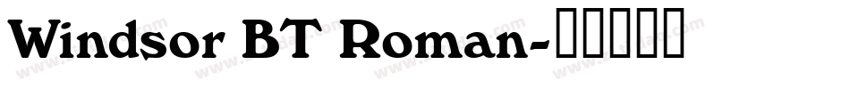 Windsor BT Roman字体转换